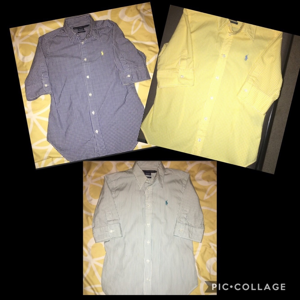 3 Ralph Lauren Polo button blouses